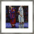 Lionel Messi And Cristiano Ronaldo Framed Print