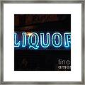 Liquor Sign In Memphis Framed Print