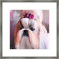 Little Girl Shih Tzu Framed Print