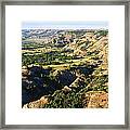 Little Missouri River Valley From Oxbow Framed Print