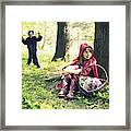 Little Red Riding Hood Resting Framed Print