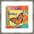 Live Laugh Love Patch Framed Print