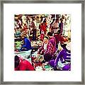 Local Market Lady In Cambodia - Asia Framed Print