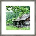 Log Cabin Fort New Salem Framed Print