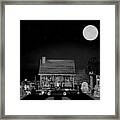 Log Cabin Scene With Old Vintage Classic 1938 Mercedes Benz 770k Pullman Convertible In B/w Framed Print