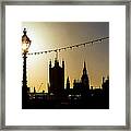 London South Bank Silhouette Framed Print