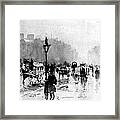 London Street Scene 1885 Framed Print