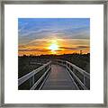 Bridge To A Sunset Framed Print
