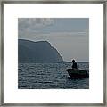 Lonely Fisherman Framed Print