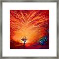 Lonely Tree And Crazy Sky Framed Print