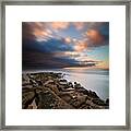 Long Exposure Sunset Of An Incoming Framed Print