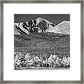 Longs Peak A Colorado Playground In Black And White Framed Print