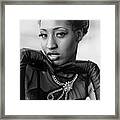 Look Black And White Framed Print