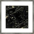 Looking For Gold - Gold Nuggets On Black Iii Framed Print