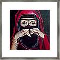 Looking Through Niqab Framed Print