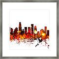 Los Angeles California Skyline Framed Print