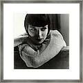 Louise Brooks On A Chair Framed Print