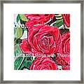 Love A Beautiful Rose With Thorns Framed Print