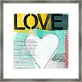 Love Graffiti Style- Print Or Greeting Card Framed Print