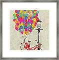 Love To Ride My Bike With Balloons Even If It's Not Practical. Framed Print