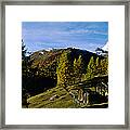 Low Angle View Of A Mountain Peak Framed Print