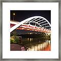 Low Angle View Of Gateway Boulevard Bridge In Nashville, Tennessee, Usa Framed Print