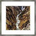 Lower Falls Of Grand Canyon Of Yellowstone Framed Print