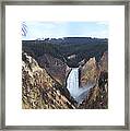 Lower Falls Of The Yellowstone River Framed Print