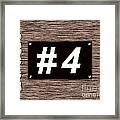 Lucky Number 4 Framed Print