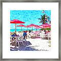 Lunch With Your Feet In The Sand Framed Print