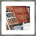 Magnolia Feed Store Sign Framed Print