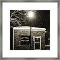 Main Street Barber Shop Framed Print