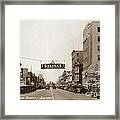 Main And E. Alisal Streets Salinas Circa 1931 Framed Print