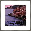 Maine Granite Coast Sunrise Framed Print