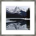 Maligne Lake - Icy Reflections Framed Print