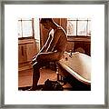 Man And Bath Framed Print