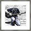 Man Playing Acoustic Guitar Kneeling Outside Framed Print