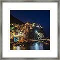 Manarola At Night Framed Print