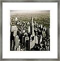 Manhattan And Chrysler Building Ii Framed Print