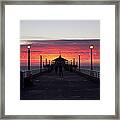 Manhattan Beach Sunset Framed Print