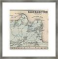 Map Of East Hampton 1873 Framed Print