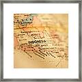 Map Of Indonesia Framed Print