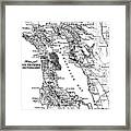 Map Of San Francisco Bay And There About Circa 1905 Framed Print