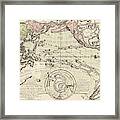 Map Of The Pacific Ocean Framed Print