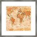 Map Of The World Framed Print