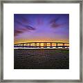 Mare Island Bridge At Sunset Framed Print