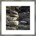 Marginal Way Cairn - York - Maine Framed Print