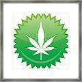 Marijuana Leaf Emblem Framed Print