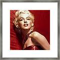 Marilyn Monroe In Red Framed Print