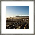 Mark In The Sand - Santa Monica Beach Framed Print